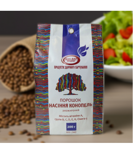 Шрот насіння конопель, пакет 200 г