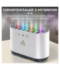 Зволожувач повітря. Аромадифузор - інгалятор, нічник  з RGB-підсвічуванням і синхронізацією з музикою 900 мл, білий