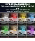 Зволожувач повітря. Аромадифузор - інгалятор, нічник  з RGB-підсвічуванням і синхронізацією з музикою 900 мл, білий